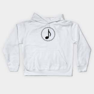 Eighth Note Music Design Kids Hoodie